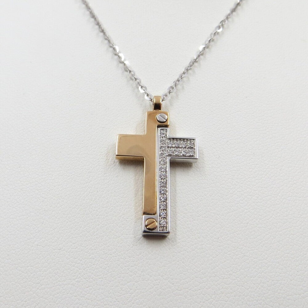 Collana con pendente Croce ZANCAN Oro e Diamanti