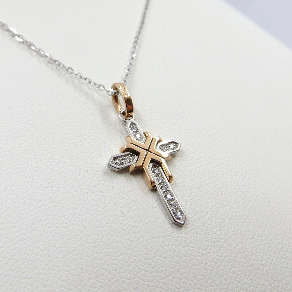 Collana con pendente Croce ZANCAN Oro e Diamanti
