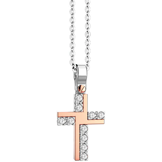 Collana con pendente Croce ZANCAN Oro e Diamanti