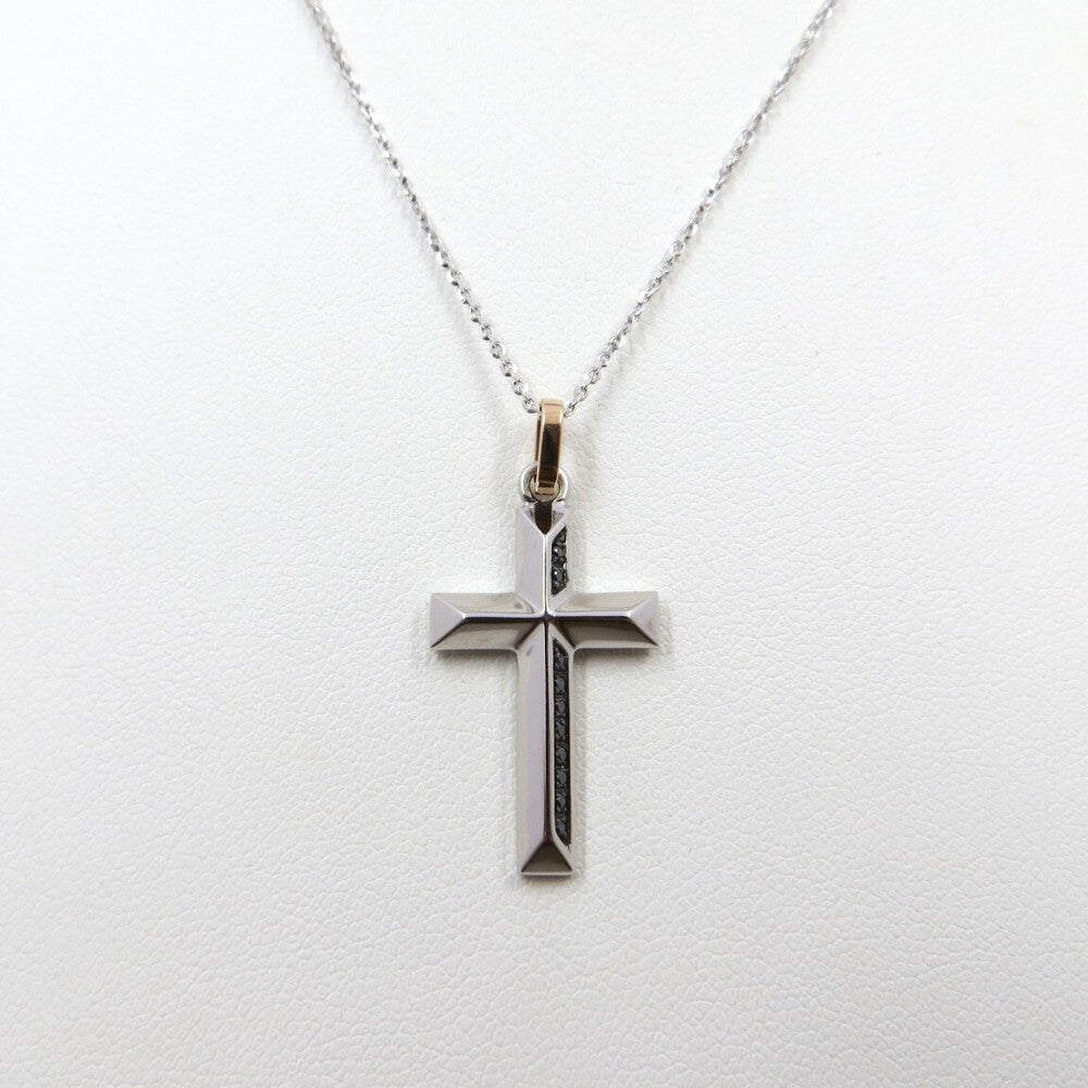 Collana con pendente Croce ZANCAN Oro e Diamanti neri
