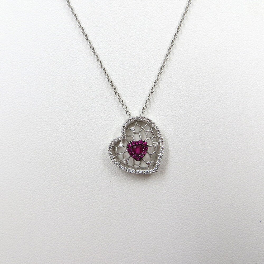 Collana con pendente Cuori DAVITE&DELUCCHI Oro, Diamanti e Rubini
