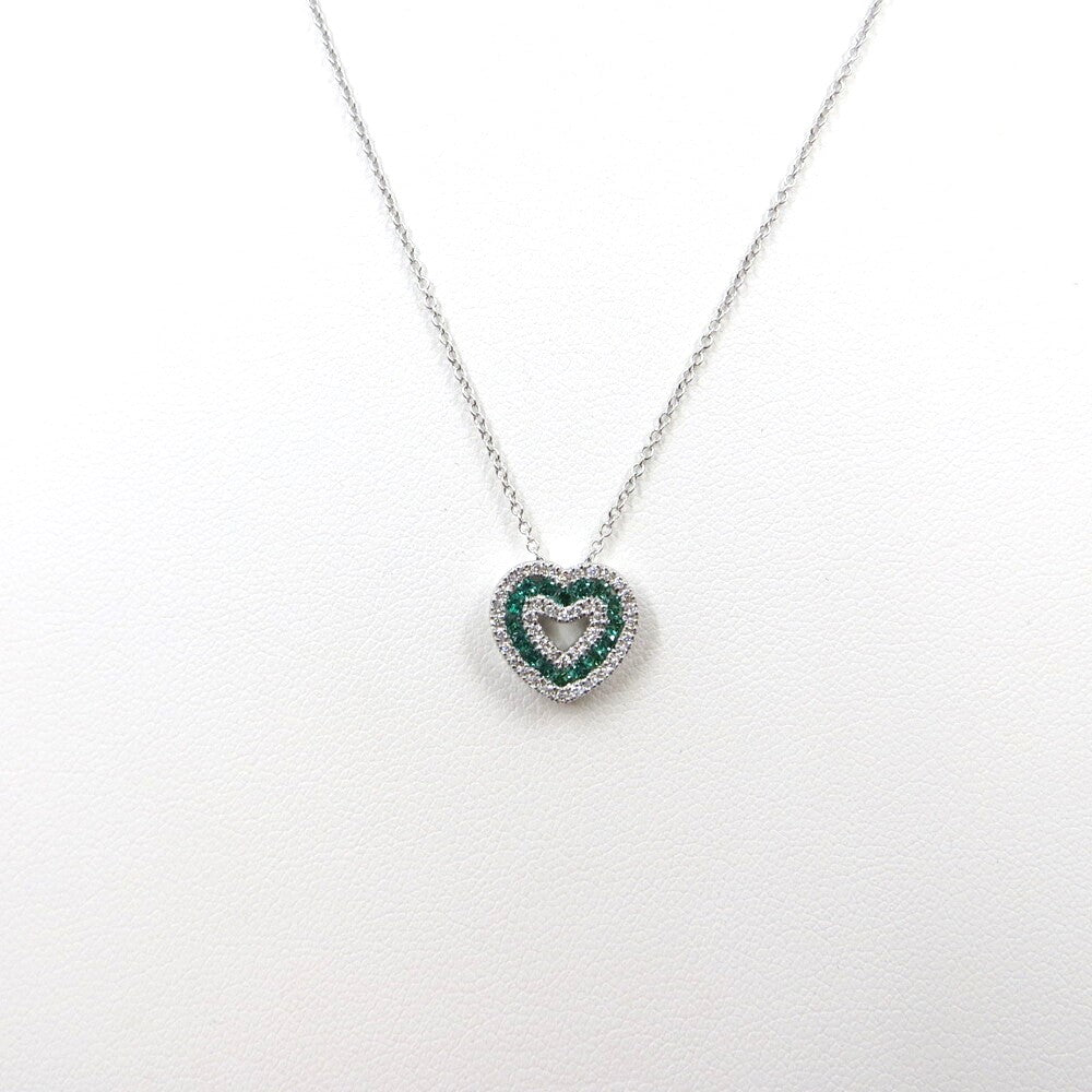 Collana con pendente Cuore DAVITE&DELUCCHI Oro, Diamanti e Smeraldo