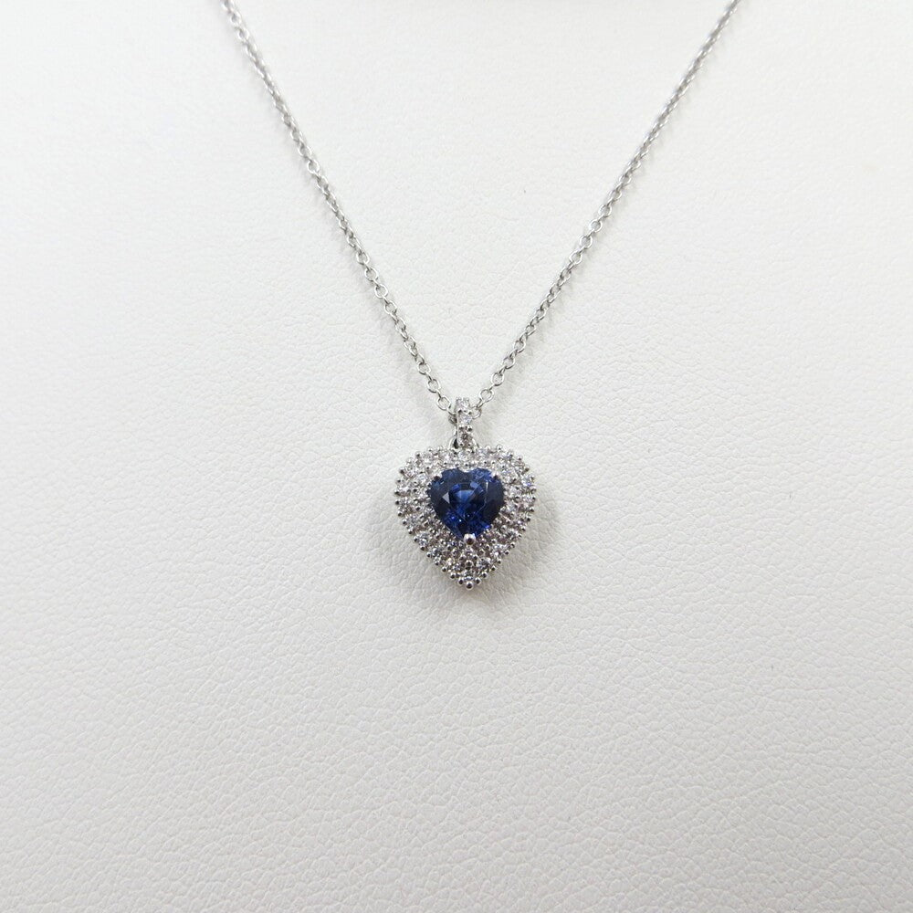Collana con pendente Cuore DAVITE&DELUCCHI Oro, Diamanti e Zaffiro blu