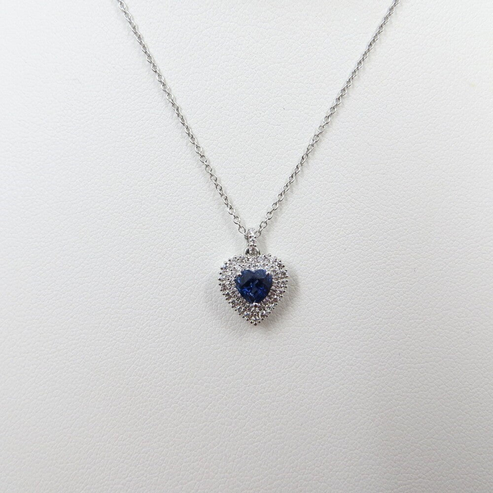 Collana con pendente Cuore DAVITE&DELUCCHI Oro, Diamanti e Zaffiro blu