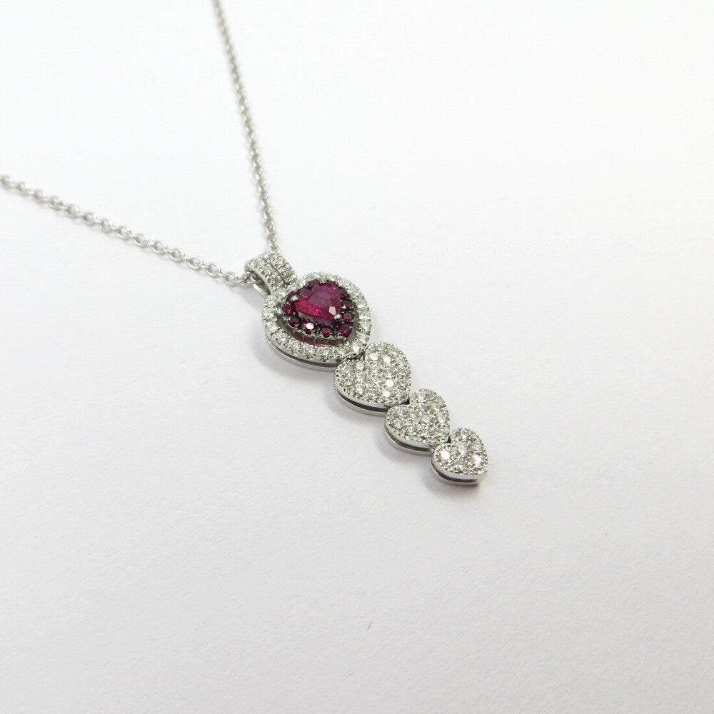 Collana Pendente Cuori DAVITE&DELUCCHI Oro Diamanti e Rubini