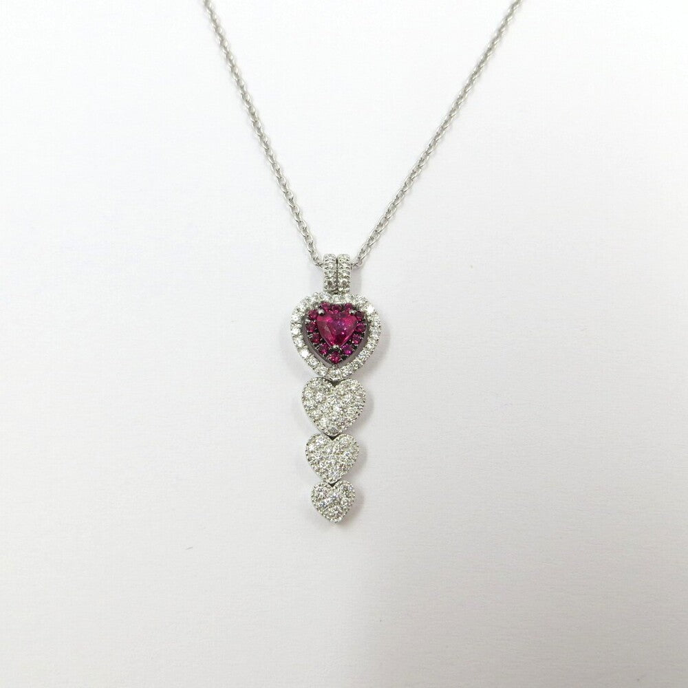 Collana Pendente Cuori DAVITE&DELUCCHI Oro Diamanti e Rubini