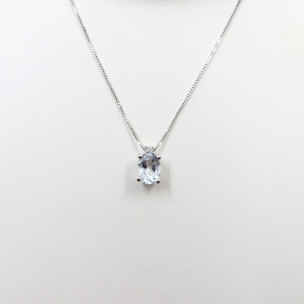 Collana con pendente DAVITE&DELUCCHI Oro, Acquamarina e Brillante