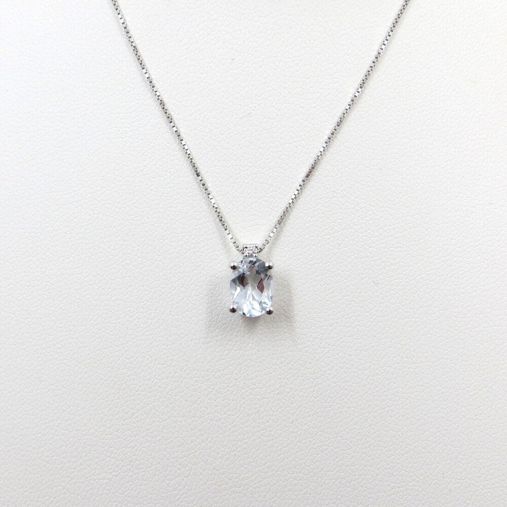 Collana con pendente DAVITE&DELUCCHI Oro, Acquamarina e Brillante