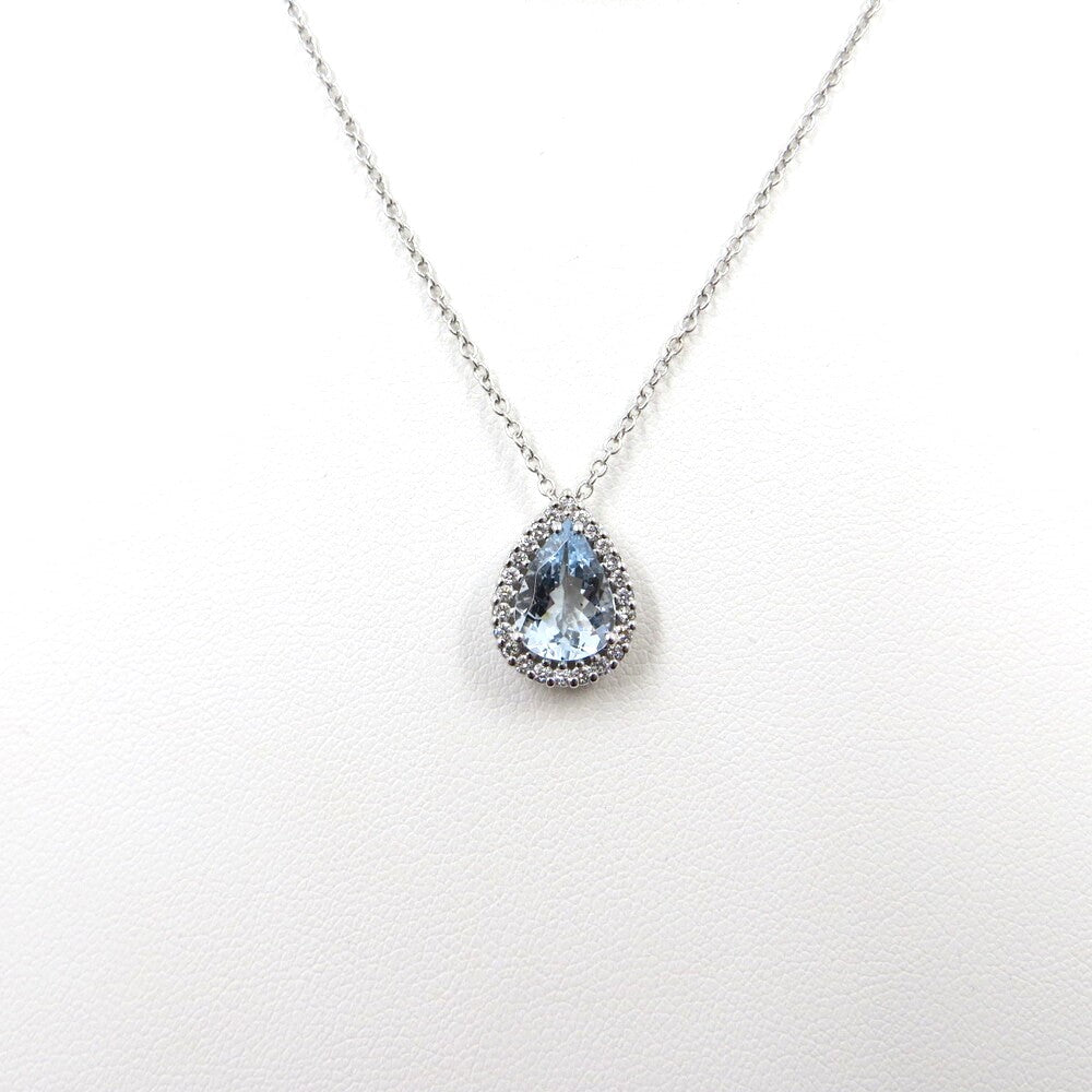Collana con pendente a goccia DAVITE&DELUCCHI Oro, Diamanti e Acquamarina