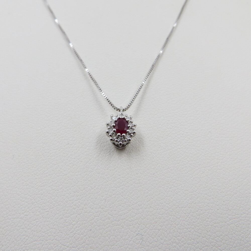 Collana con Pendente DAVITE&DELUCCHI Oro, Diamanti e Rubino
