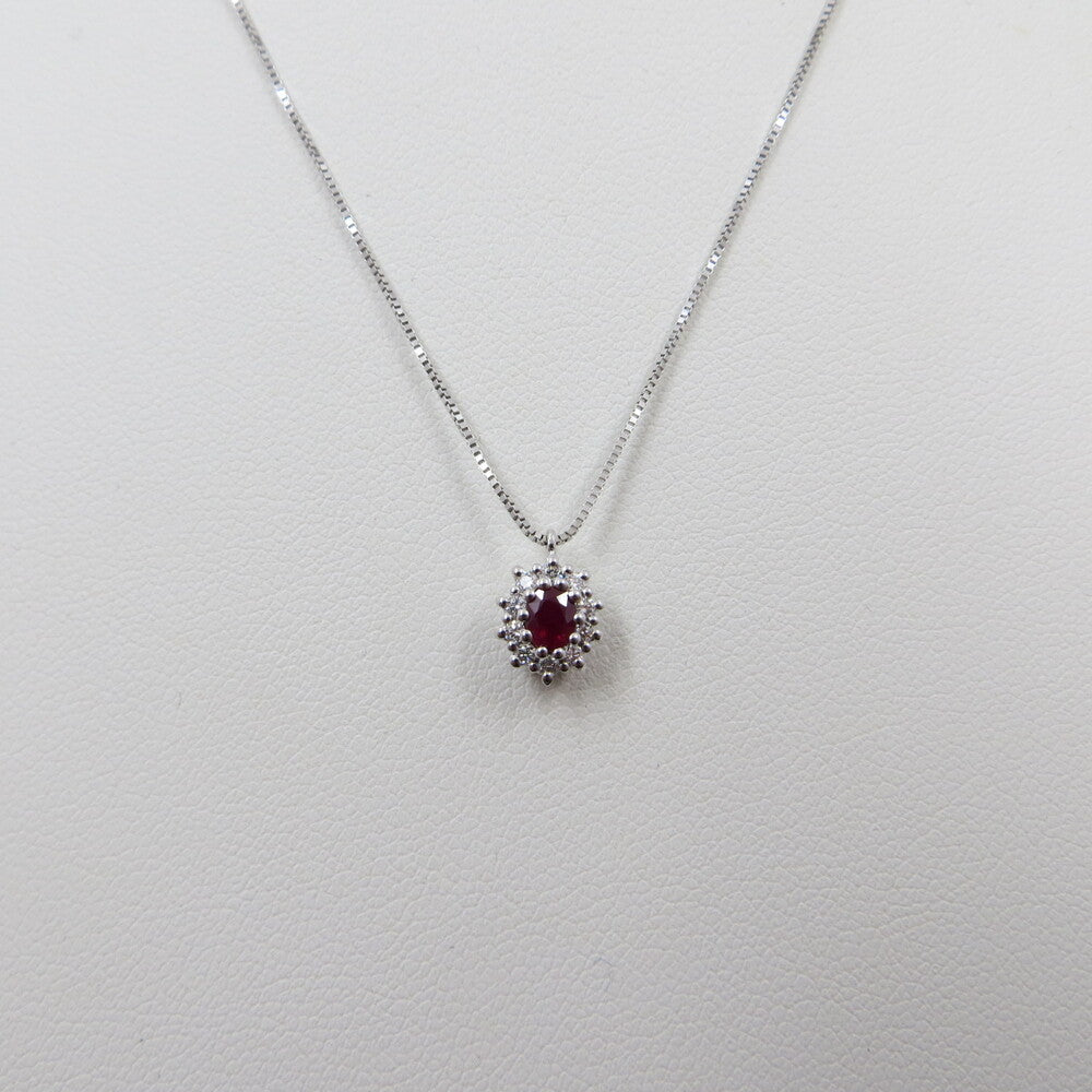 Collana con Pendente DAVITE&DELUCCHI Oro, Diamanti e Rubino