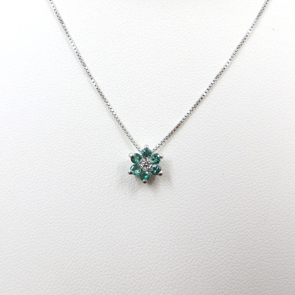 Collana con pendente Fiore DAVITE&DELUCCHI Oro, Diamante e Smeraldi