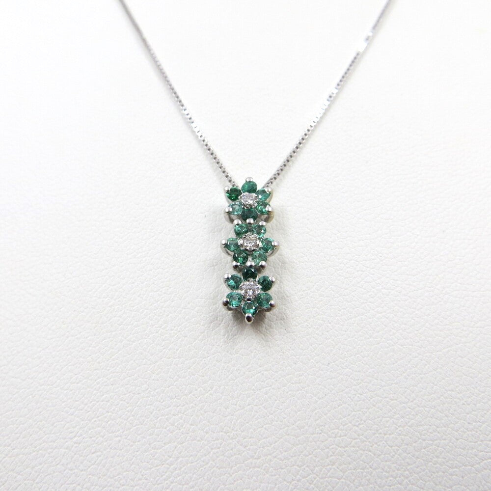 Collana con pendente Fiori DAVITE&DELUCCHI Oro, Diamanti e Smeraldi