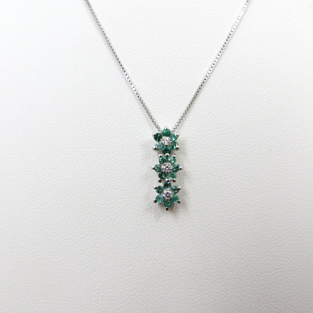 Collana con pendente Fiori DAVITE&DELUCCHI Oro, Diamanti e Smeraldi