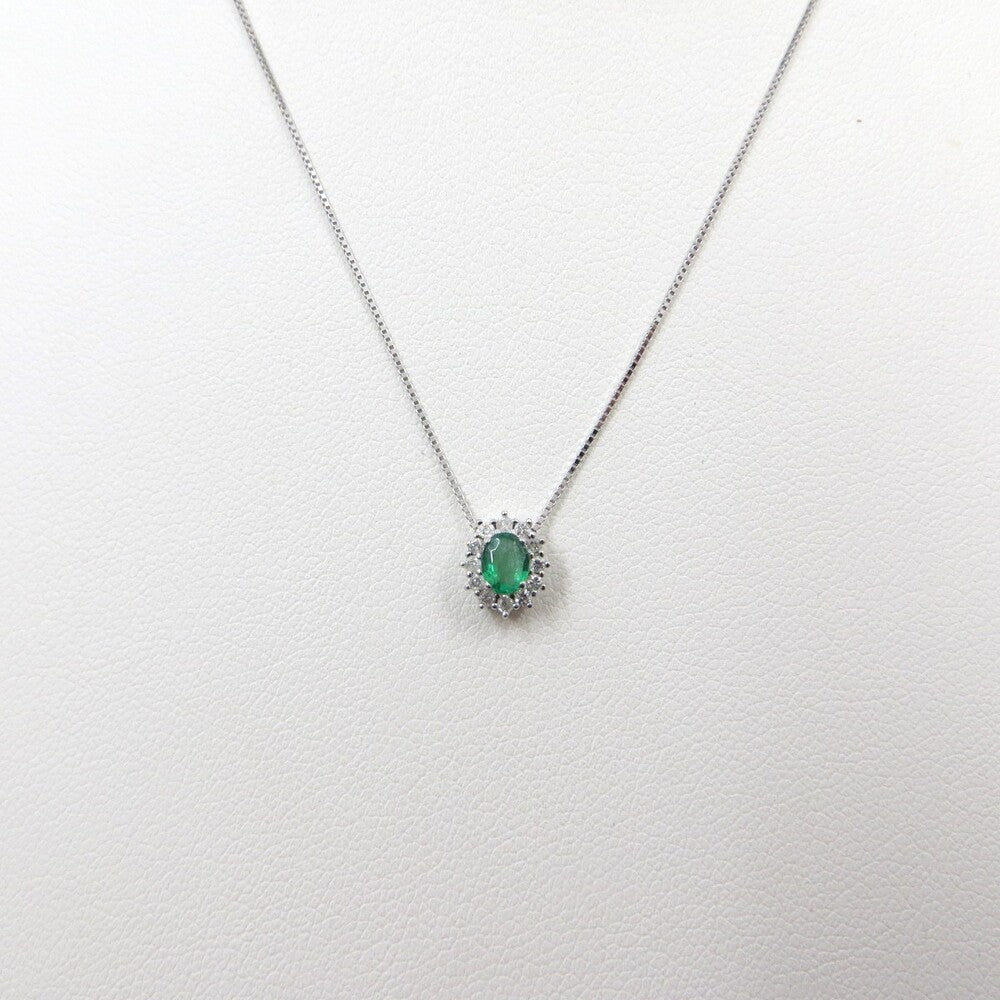 Collana con pendente LELUNE Oro, Smeraldo e Brillanti