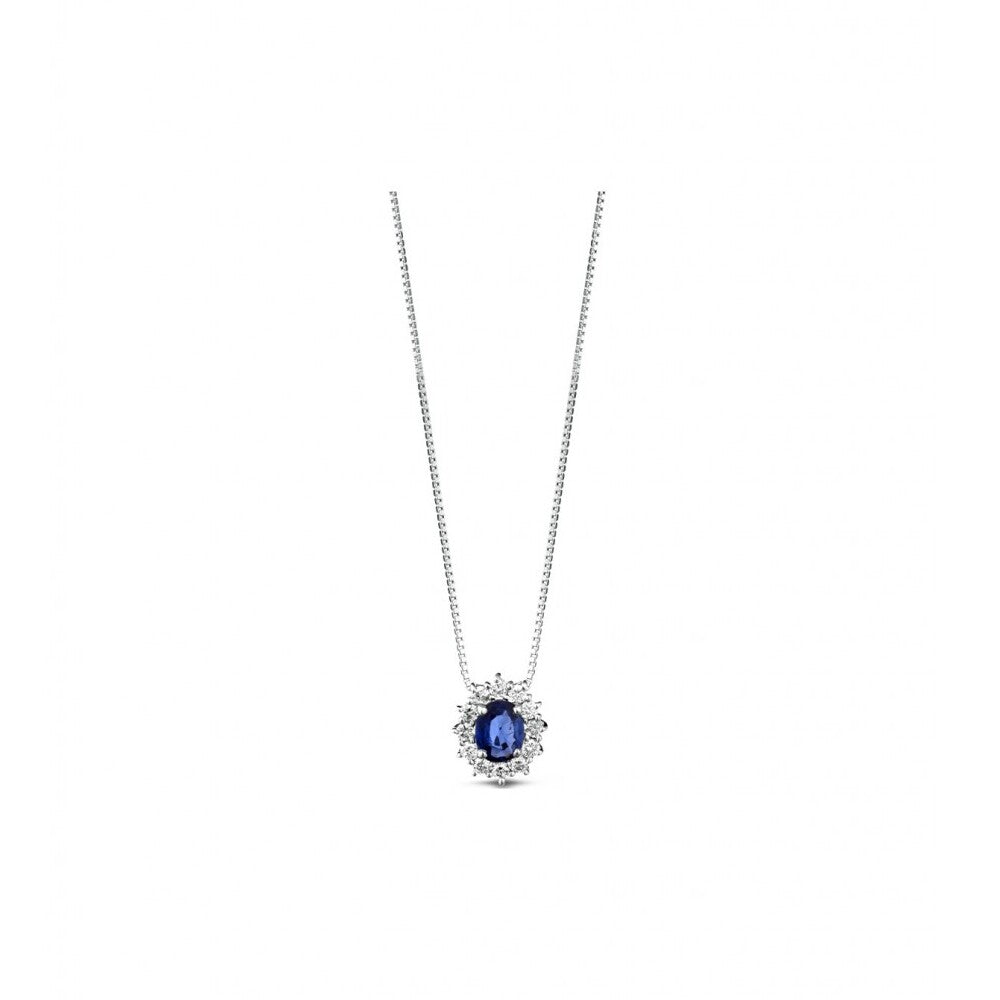 Collana con pendente LELUNE Oro, Diamanti e Zaffiro