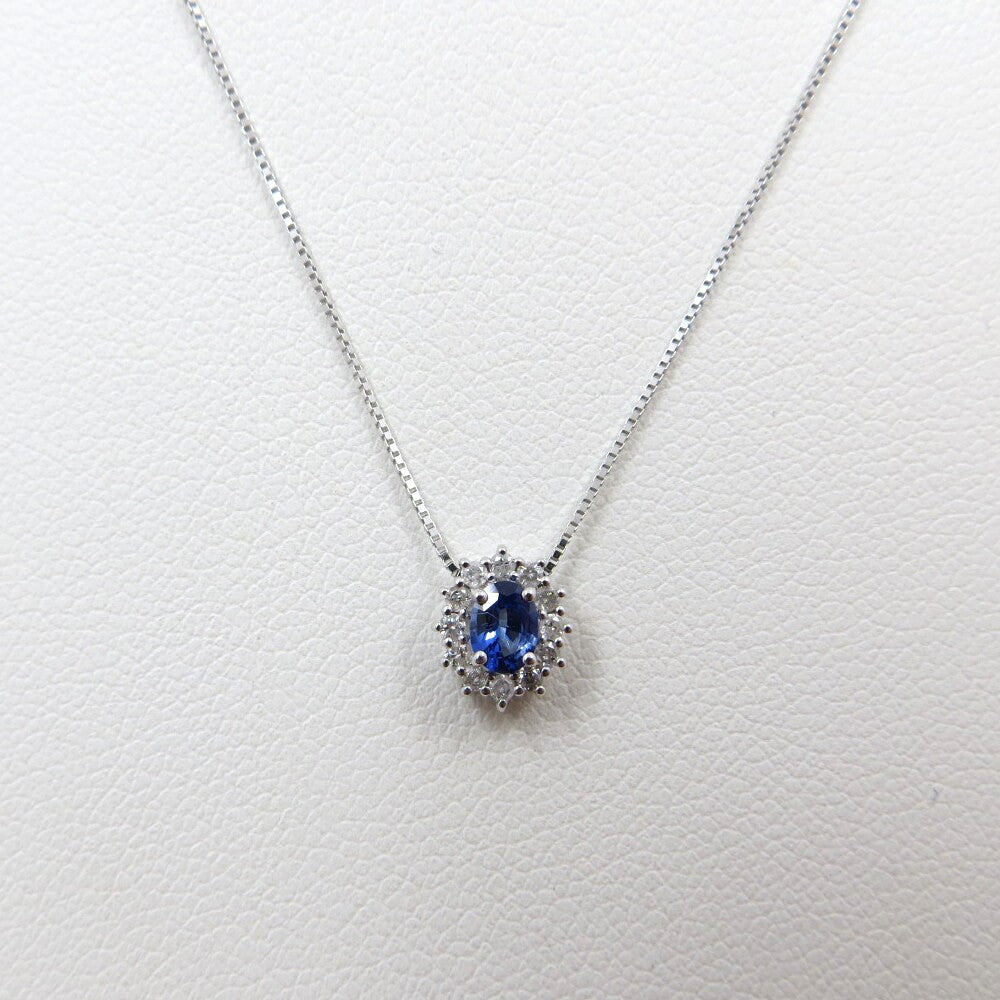 Collana con pendente LELUNE Oro, Diamanti e Zaffiro