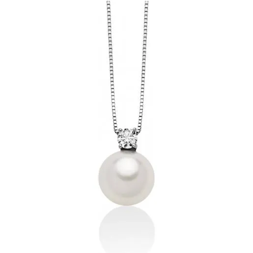 Collana NIMEI Perle Akoya e Diamante