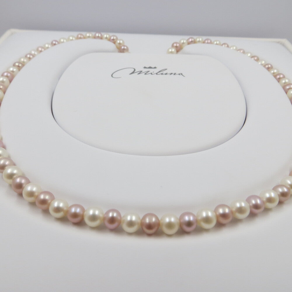 Collana MILUNA Perle Multicolor Bianco/Lavanda