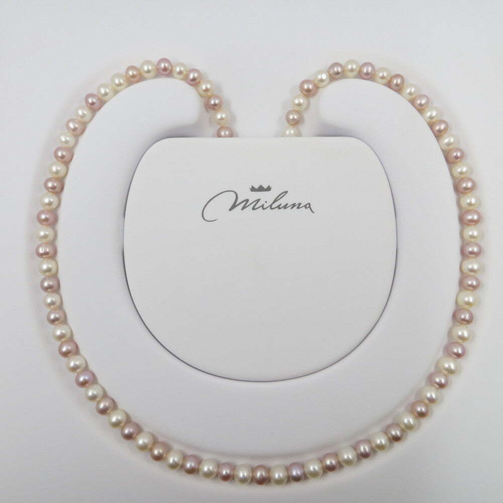 Collana MILUNA Perle Multicolor Bianco/Lavanda