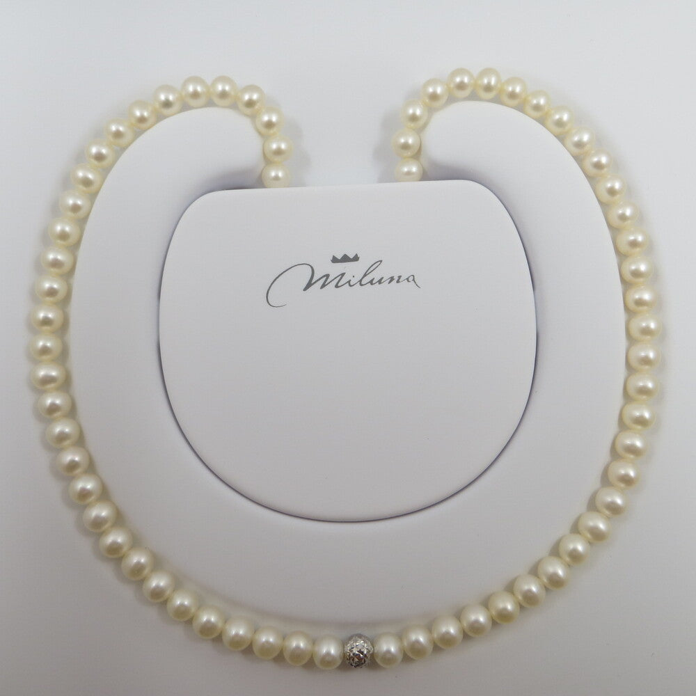 Collana MILUNA Perle e Oro bianco