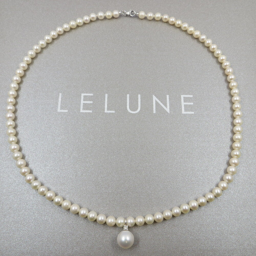 Collana di perle LELUNE Pendente perla con brillante
