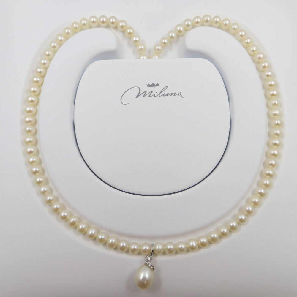 Collana MILUNA Perle, oro bianco e brillanti