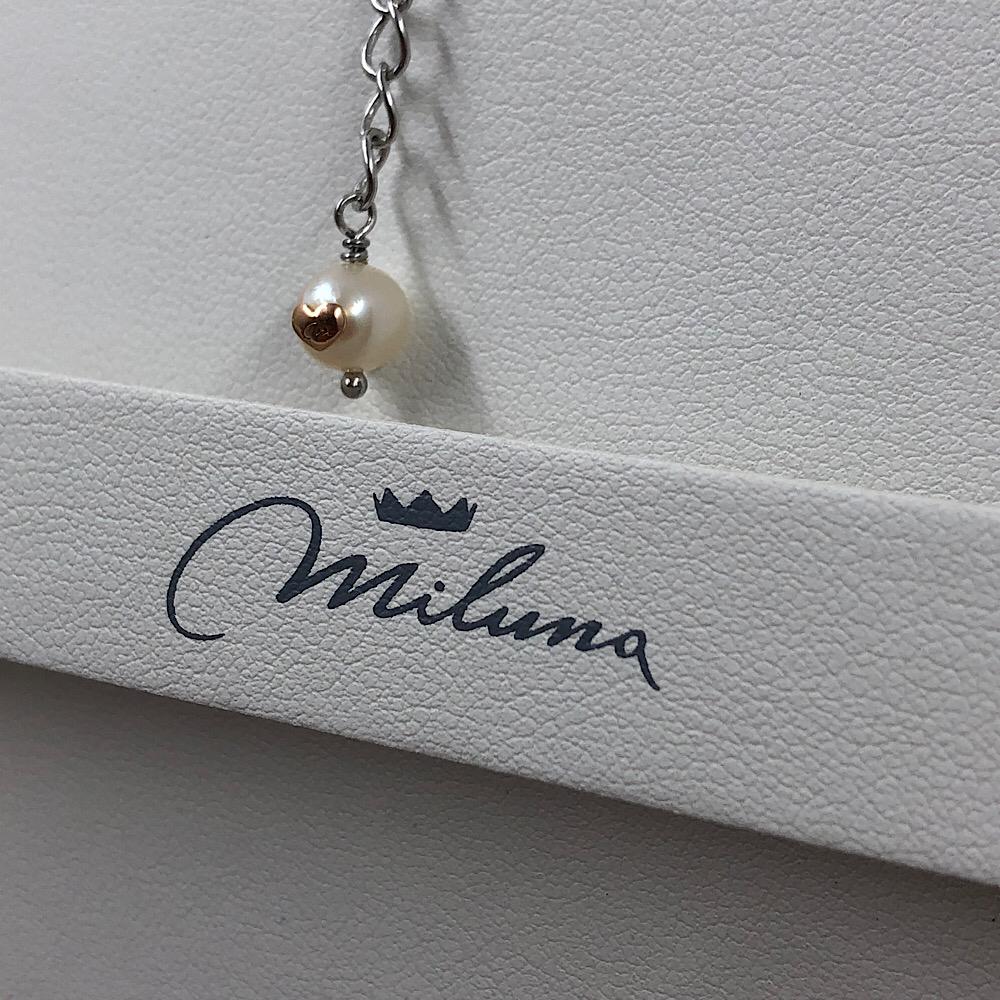 Collana MILUNA Perle Bianche e Rosa Terra e Mare