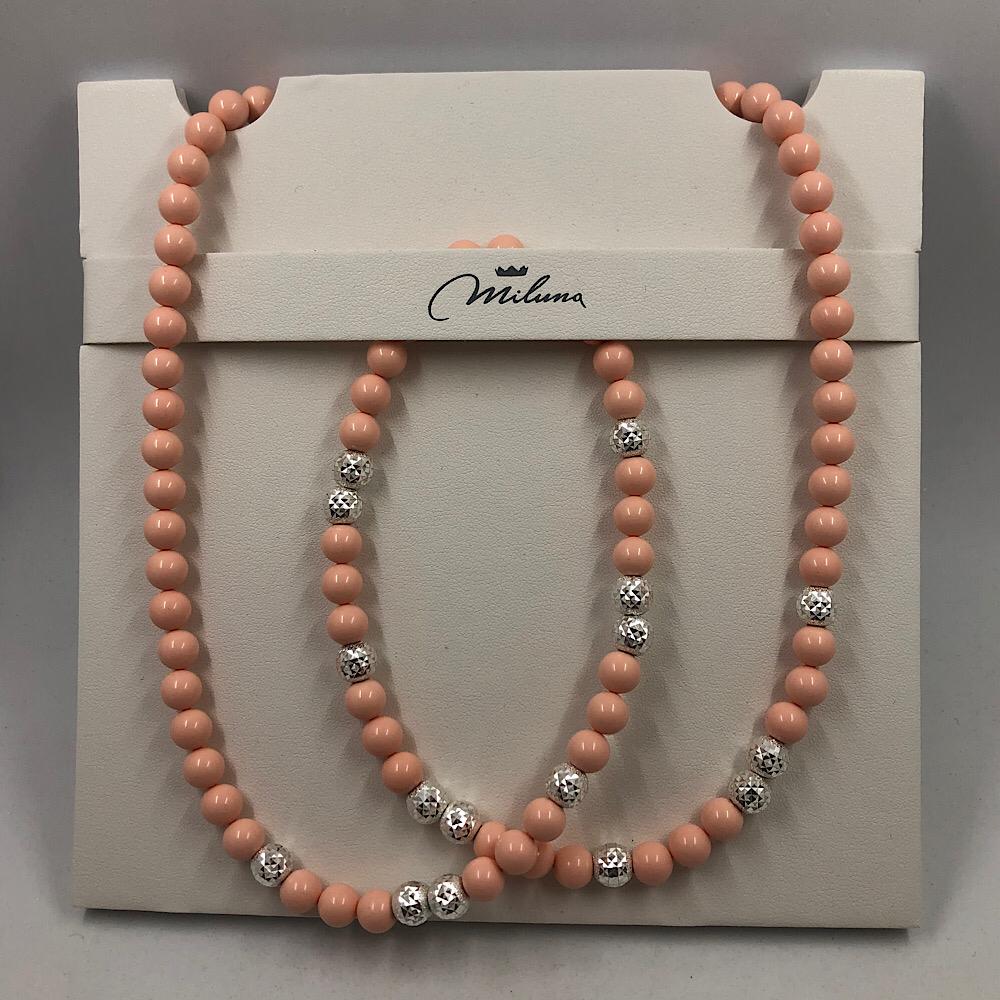 Collana MILUNA Terra e Mare Rosa