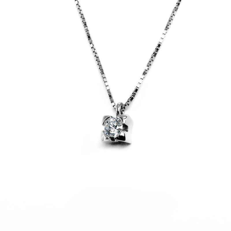 Collana Punto Luce Davite&Delucchi Oro Bianco e Diamante