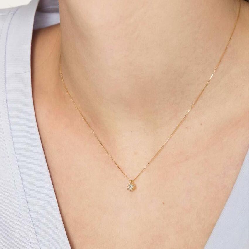 Collana Punto Luce LELUNE Oro Giallo e Diamante