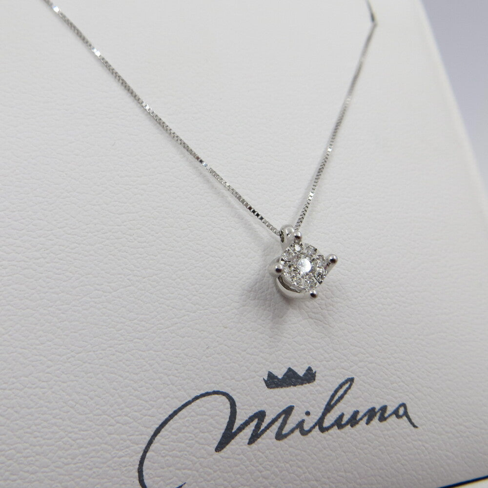 Collana MILUNA Punto Luce Oro Bianco e Brillanti
