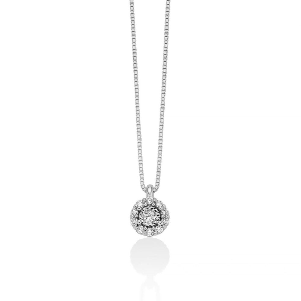 Collana Miluna Pendente Fantasia Oro bianco e Diamanti