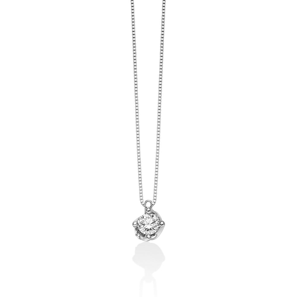Collana Punto Luce MILUNA Oro bianco e Diamanti