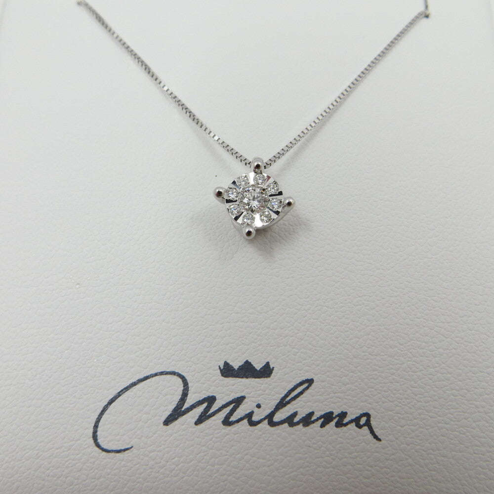 Collana MILUNA punto luce oro bianco e brillanti