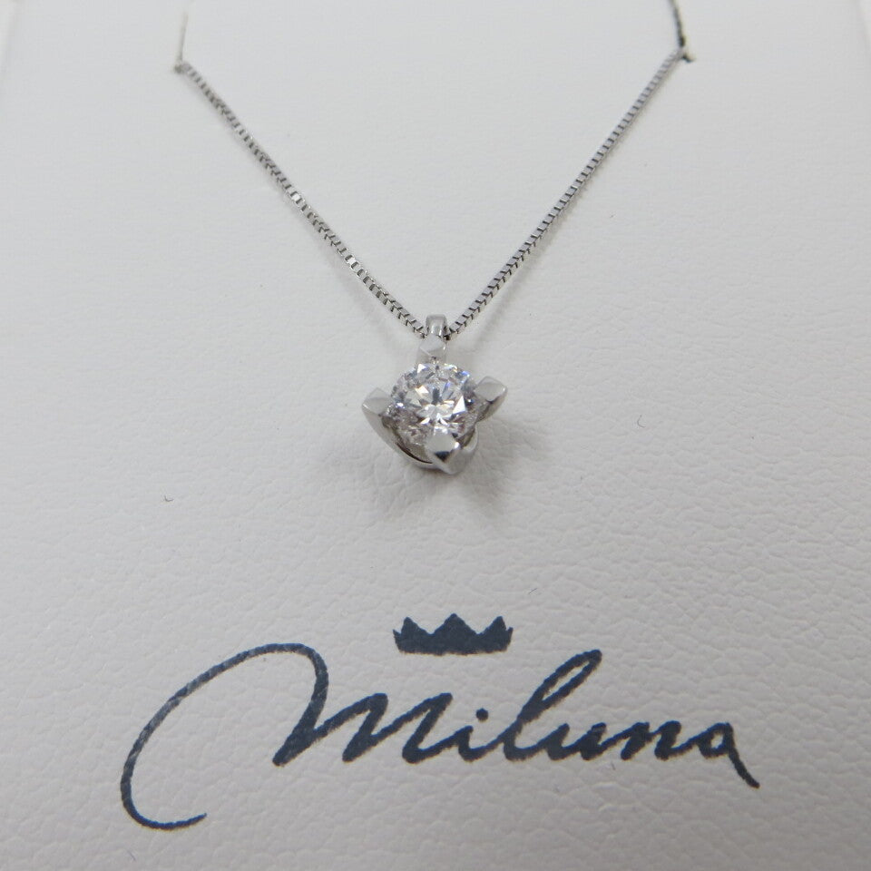 Collana MILUNA Punto Luce Oro dianco e Diamante