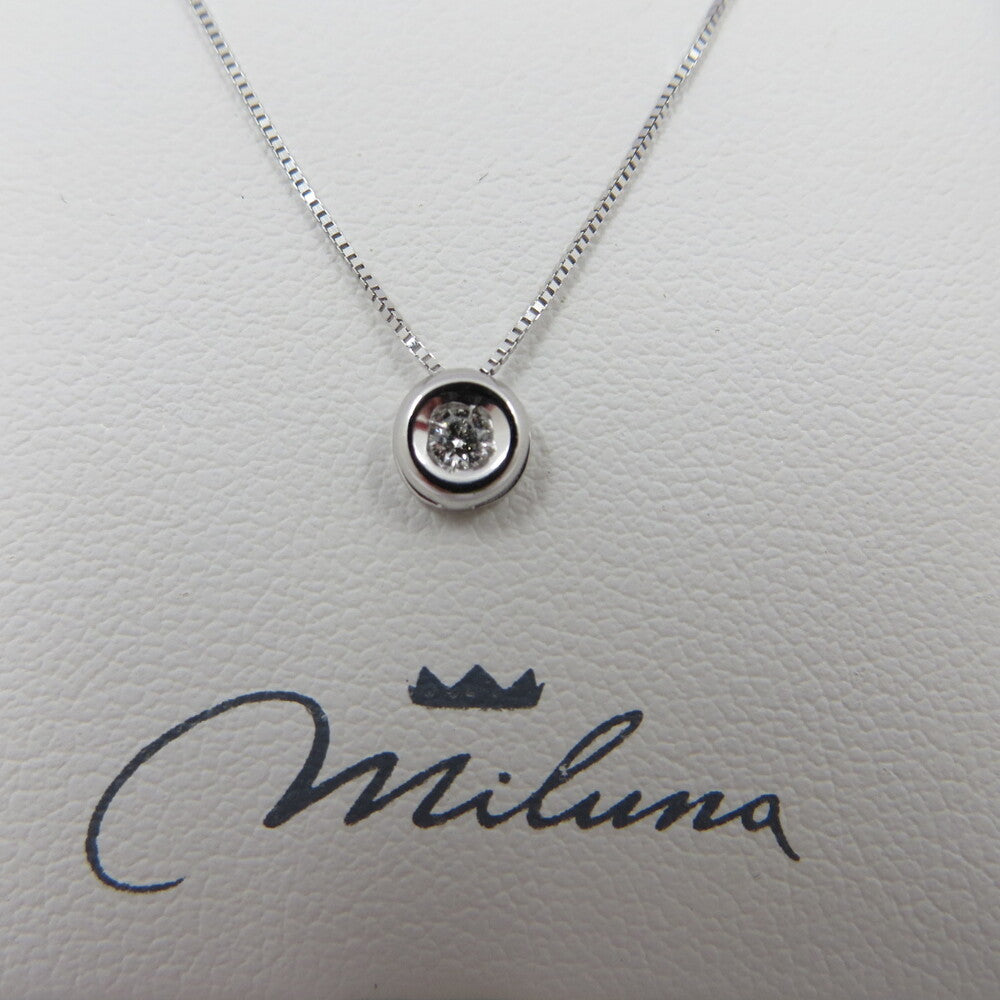 Collana MILUNA punto luce oro bianco e brillante