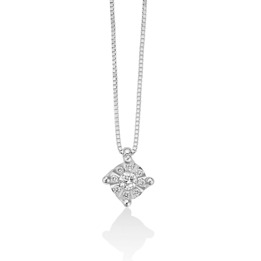 Collana Punto Luce Miluna Oro Bianco e Diamanti