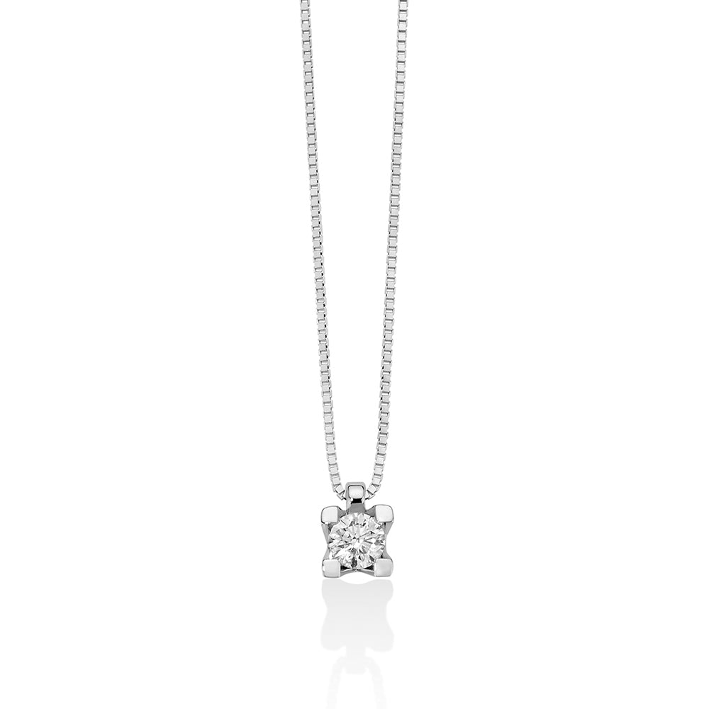 Collana Punto Luce MILUNA in Oro con Diamante