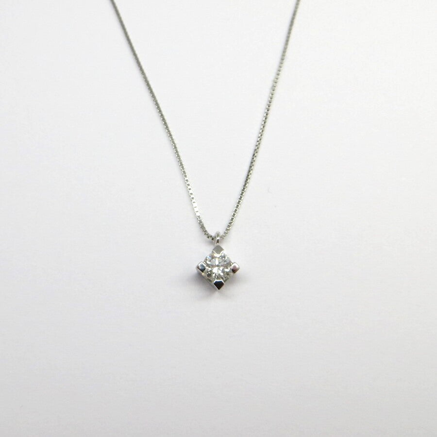 Collana Punto Luce LELUNE Oro bianco e Diamante