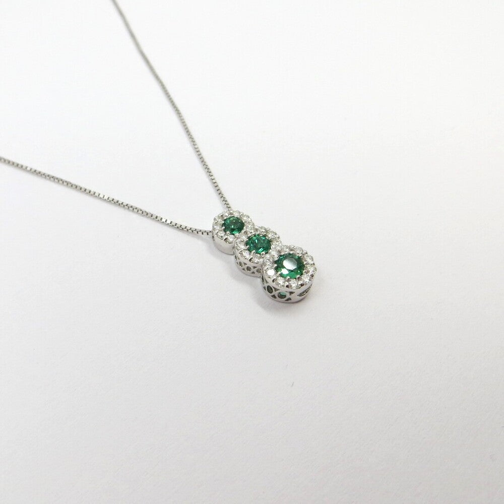 Collana Pendente Trilogy DAVITE&amp;DELUCCHI Oro Diamanti e Smeraldi