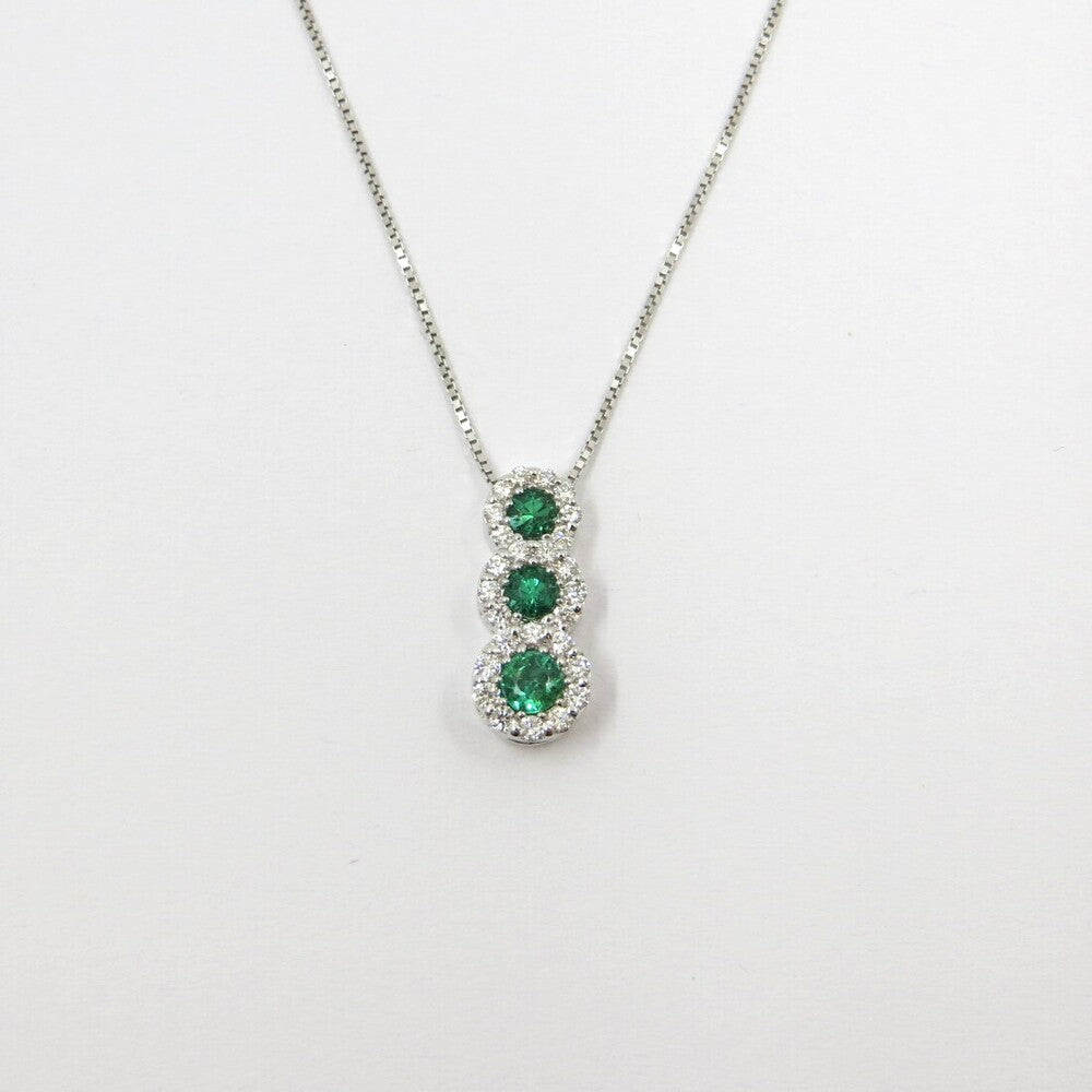 Collana Pendente Trilogy DAVITE&amp;DELUCCHI Oro Diamanti e Smeraldi