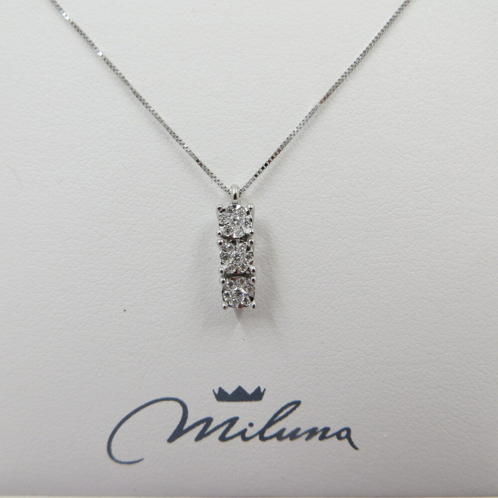Collana MILUNA girocollo Trilogy punto luce Oro e Brillanti