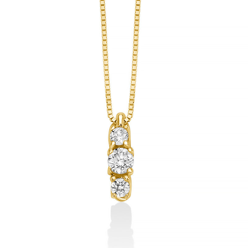 Collana Trilogy Miluna in Oro con Diamanti