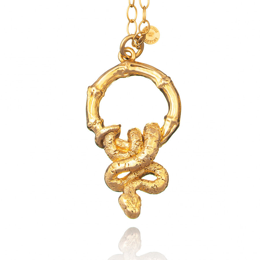 Collana Giovanni Raspini Pendente Bambù e Serpente