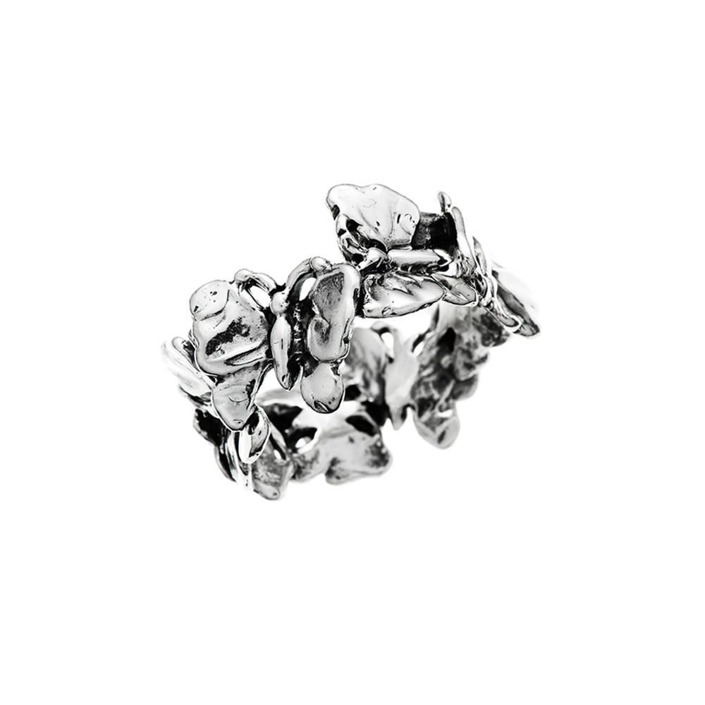 Anello Giovanni Raspini Fascia Farfalle in Argento