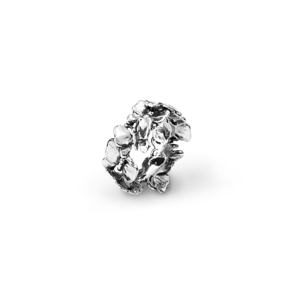 Anello Giovanni Raspini Fascia Farfalle in Argento