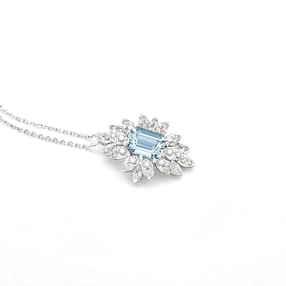 Collana Girocollo Giorgio Visconti Oro Acquamarina e Diamanti