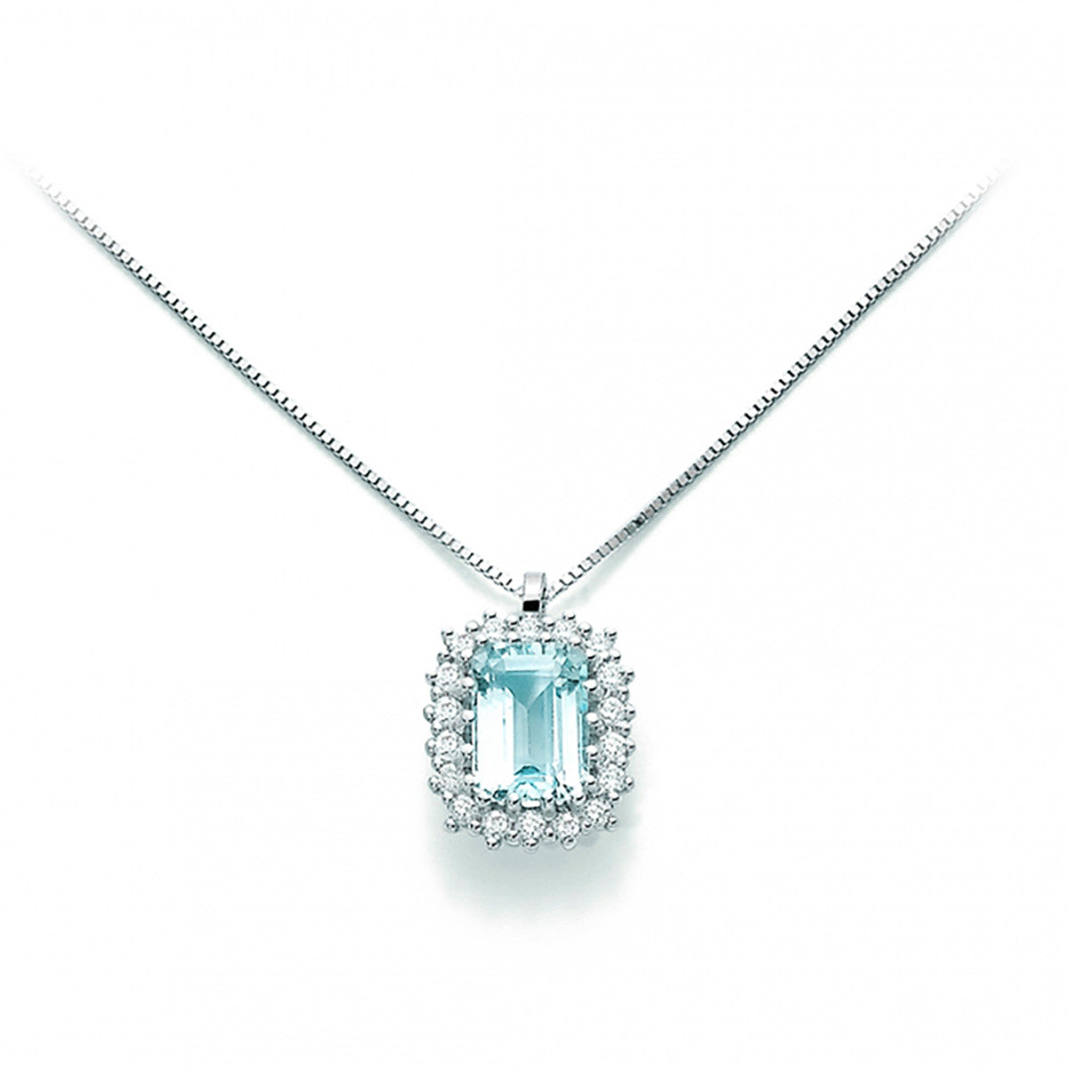 Collana MILUNA Acquamarina Brillanti