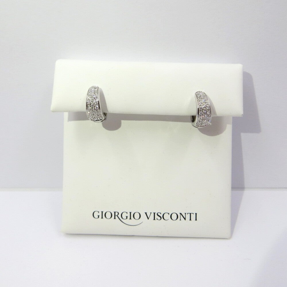 Orecchini a cerchietto GIORGIO VISCONTI in Oro e Pavè di Diamanti